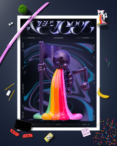 Mr Bones Art Print